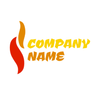Abstract Tongues of Flame Logo Design
