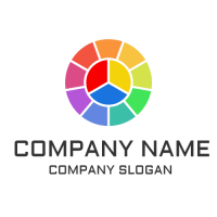 Multicolored Segmented Circle Logo Design