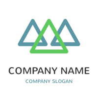 One Main and Two Slave Triangles Logo Design