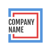 Two Nested Frames and Company Name Logo Design