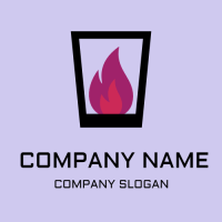 Alcohol Logo | Strong Fire Alcohol Inside the Glass