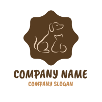 Two Animal Silhouettes Logo Logo Design