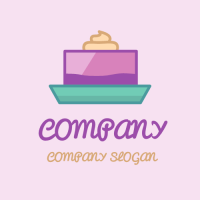 Bakery Logo | Purple Jello Cake with Cream