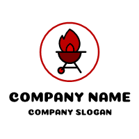 BBQ Logo | Backyard Picnic Red Brazier