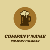 Brown Ale Mug with a Foam Logo Design