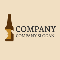 Beer Logo | Hand Holding Ale Brown Bottle