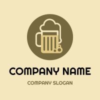 Beer Logo | Minimalist Beer Mug with Foam