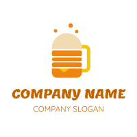 Beer Logo | Orange Burger and Beer Concept