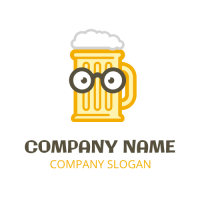 Beer Logo | Smart Bear Mug with Black Glasses