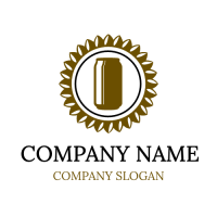 Vintage Brown Lager Pint Emblem Logo Design