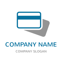 Business & Finance Logo | Blue Credit Card with Shadow