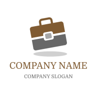 Brown and Grey Briefcase Logo Design