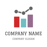 Colored Progressive Bar Diagram Logo Design