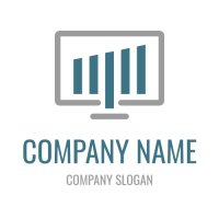 Business & Finance Logo | Computer Desktop with Chart