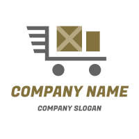 Business & Finance Logo | Delivery Packages and Trolly