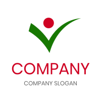 Business & Finance Logo | Green Tick with Red Circle