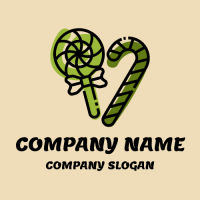 Candy Logo | Green Organic Sugar Lollipops