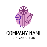 Candy Logo | Pink and Purple Candy Store