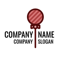 Candy Logo | Pink Elegant Berry Lollipop