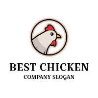 Colorful and Delicious Hen Emblem Logo Design