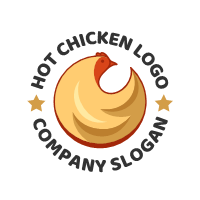 Chicken Logo | Golden Rooster Minimalist Logo