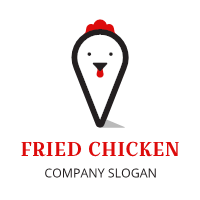 Chicken Logo | Minimalist Hen Head Silhouette