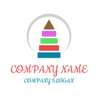 Multi Colored Pyramid for Kids Logo Design