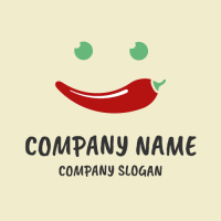 Happy Smiling Chilli Pepper Logo Design