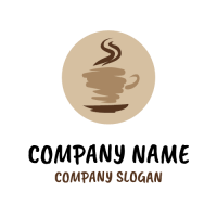 Coffee Logo | Abstract Hot Cup Silhouette