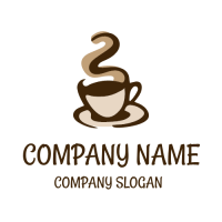 Coffee Logo | Very Hot Cappuccino with Steam