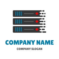 Rack of Routers with Drops Logo Design