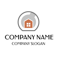 Construction Logo | Small House and Big Wrench