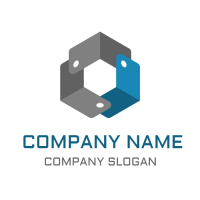 Three Metal Plates Construction Logo Design