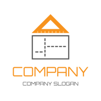 Construction Logo | Triangle Ruller and Facade