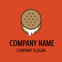 Cookie Logo | Creamy Round Wafer with Vanilla