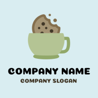 Crunchy Cookie in a Mug Logo Design