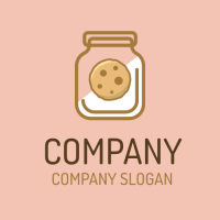 Delicious Biscuit in Glass Jar Logo Design