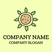 Organic Healthy Vegan Cookie Logo Design