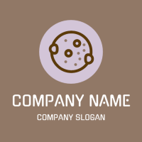 Purple Circle with Caramel Biscuit Logo Design