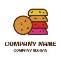 Rainbow Butter Biscuit Stuck Logo Design