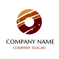 Doughnut Logo | Mirror Glazed Caramel Doughnut