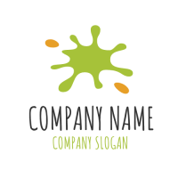 Drink Logo | Green and Orange Bright Splash