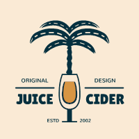 Refreshing Beverage and a Palm Tree Logo Design