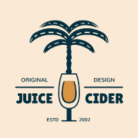 Drink Logo | Refreshing Beverage and a Palm Tree