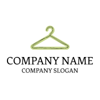 Elegant Green Hanger for Clothes Logo Design