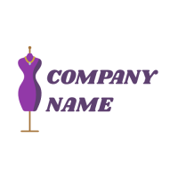 Purple Sewing Mannequin Logo Design