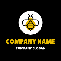 Honey Logo | Elegant Insect Silhouette Emblem