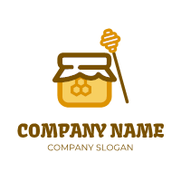 Honey Logo | Glass Jar with Natural Molasses