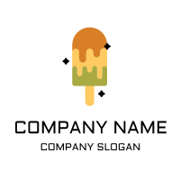 Three Color Melting Popsicle Logo Design