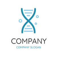 Medical & Pharmaceutical Logo | Dna Laboratory with Bubbles